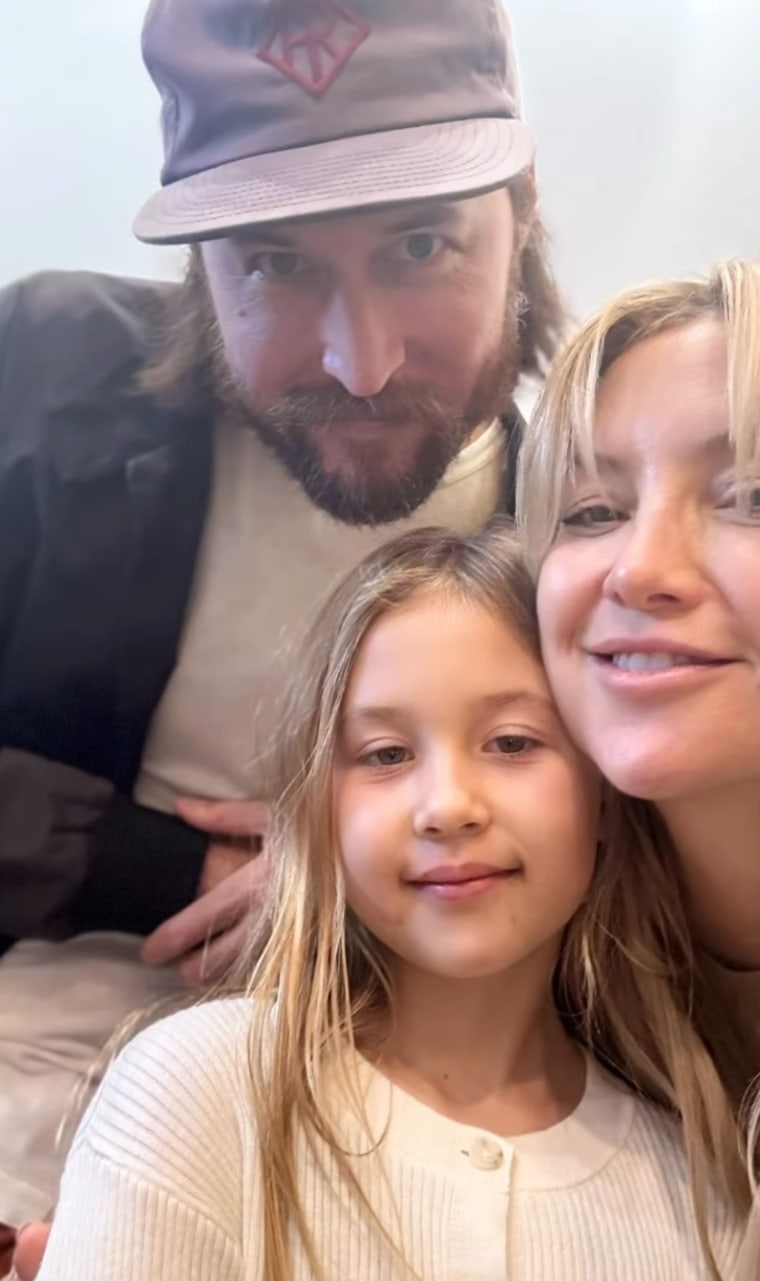 Kate Hudson, Danny Fujikawa and their daughter Rani.
