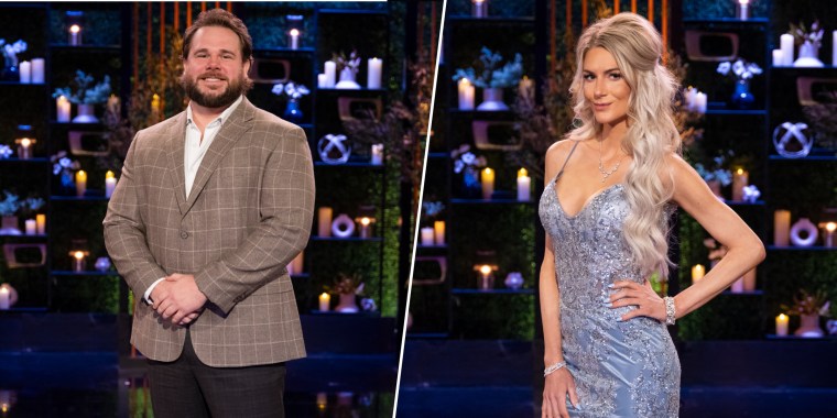 Jordan and Amber at the "Love Is Blind" Season 10 reunion.