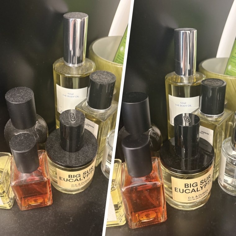 I used this duster on my perfume collection and it trapped the dust well without disrupting or moving the bottles. 