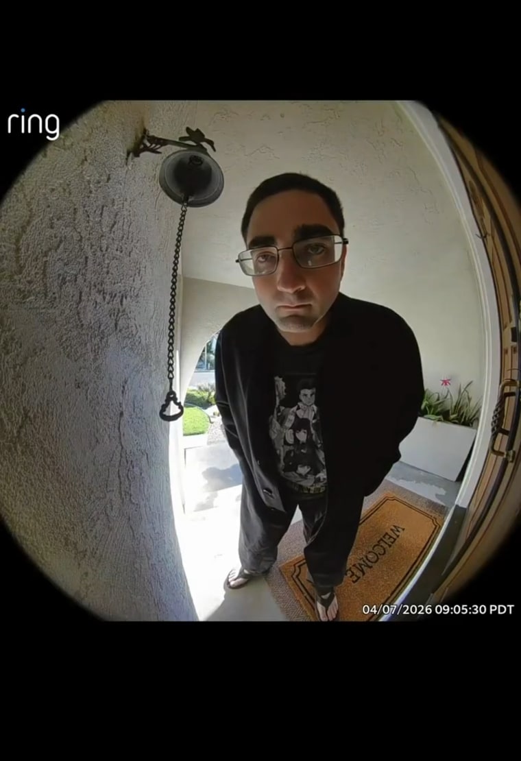 A screenshot from Ring security camera video.