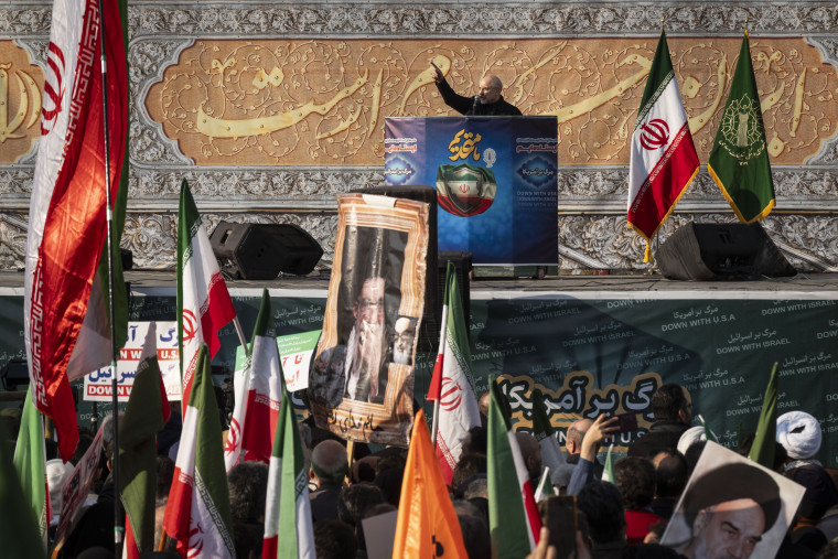 Parliament Speaker Ghalibaf In Pro-Government Rally