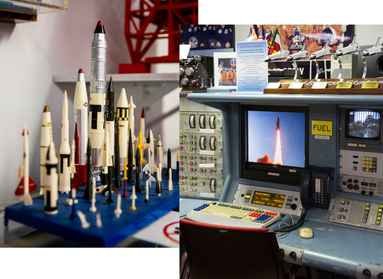 Installations at the American Space Museum in Titusville Fla., which include the actual control panels used during major missions in the 1970s.