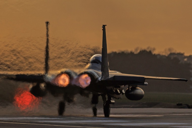 US Military Aircraft Activity At RAF Base In England