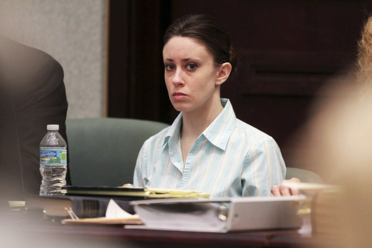 Casey Anthony appears in court during her trial at the Orange County Courthouse in Orlando, Fla., in May 2011.