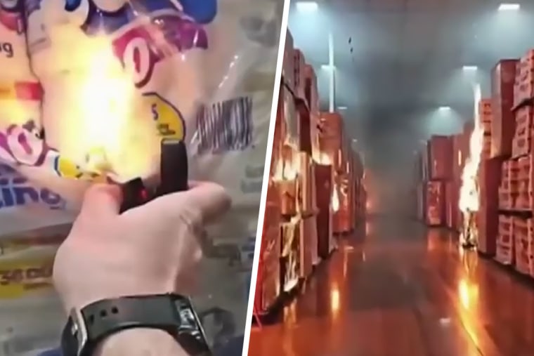 Chamel Abdul Karim allegedly filmed himself setting several pallets of paper goods at the distribution center on fire with a lighter and posted the video to his Instagram account, according to court documents.