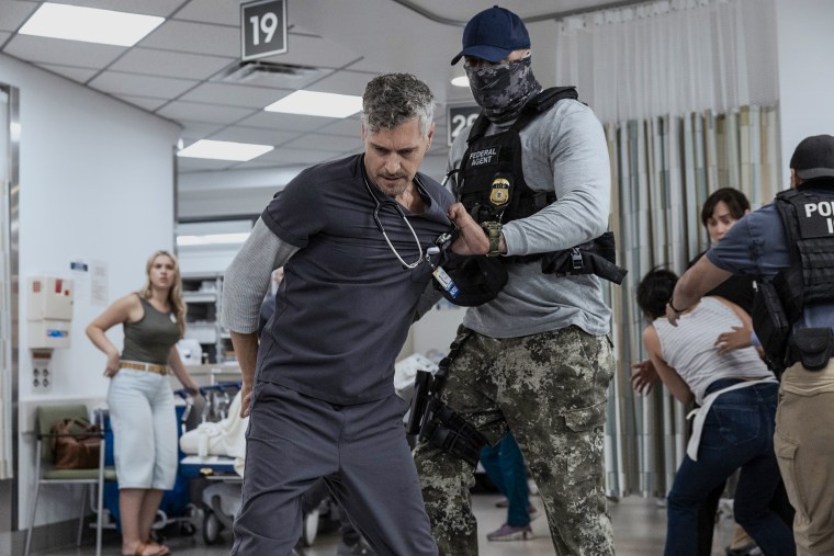 The March 19 episode of "The Pitt," titled "5:00 p.m.," featured ICE agents