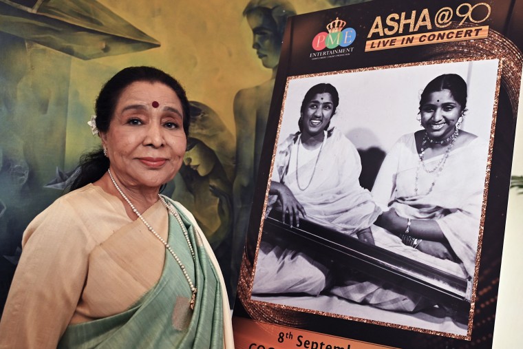 Bollywood playback singer Asha Bhosle in 2023.