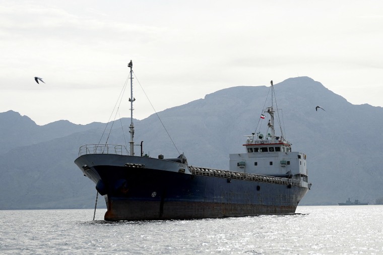 Vessel at the Strait of Hormuz, off the coast of Oman’s Musandam province