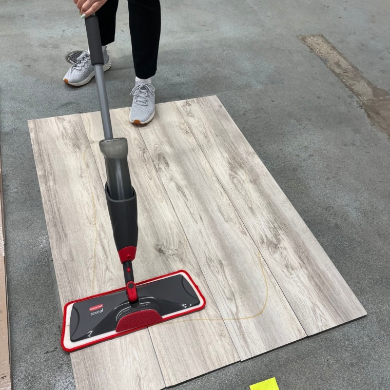 The Rubbermaid Spray Mop is easy to use for minimal spills.