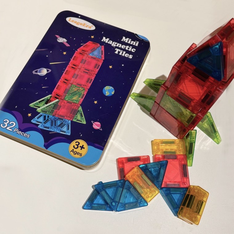 The magnetic pieces are lightweight and come in a fun carrying case