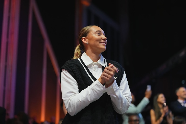 Paige Bueckers at the WNBA draft