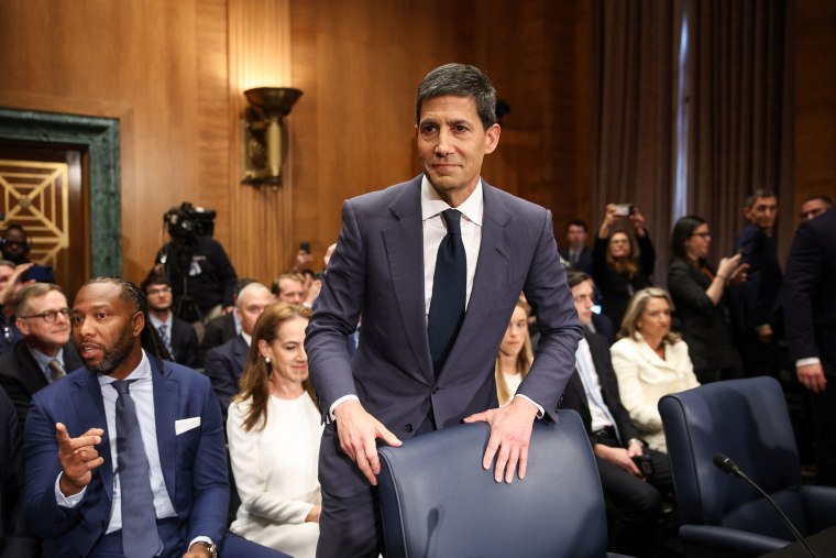Kevin Warsh, nominee for Chair of the Federal Reserve, arrives at his confirmation hearing before the Senate Banking Committee on Capitol Hill in Washington, on April 21, 2026. 