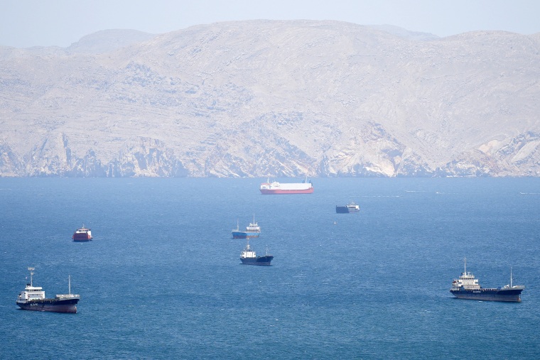 Vessels in the Strait of Hormuz