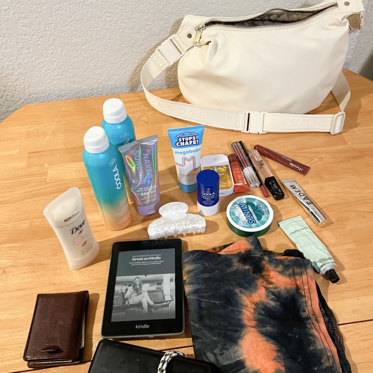 Our tester managed to fit all of these items inside of the Lo & Sons crossbody.