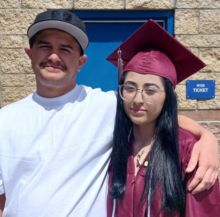Joseph and Angeleah at her graduation
