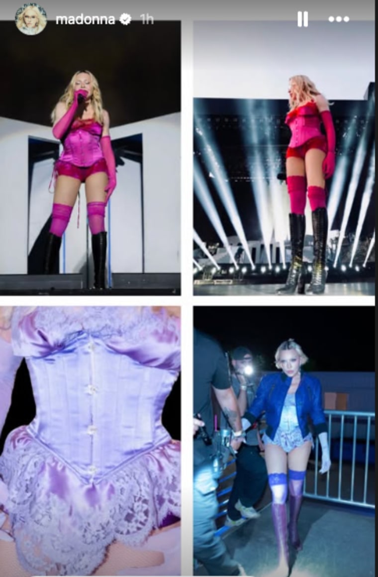 Madonna compartilhou imagens dos itens desaparecidos em sua história no Instagram.