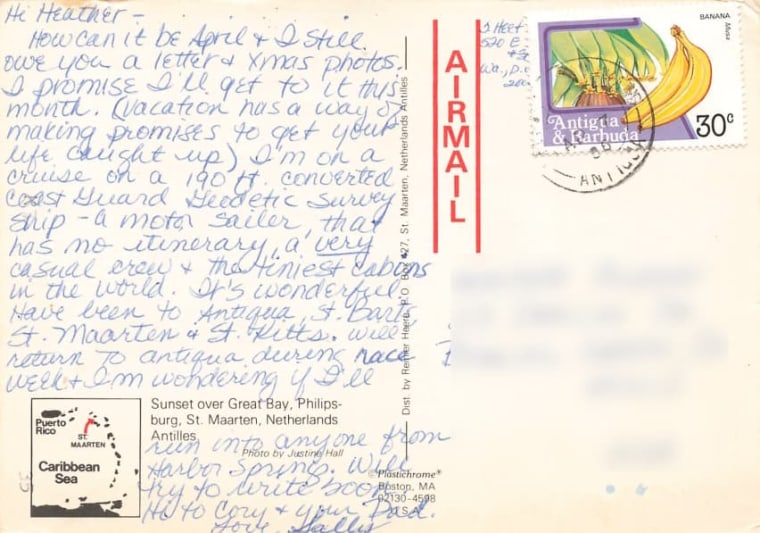 Postcard Heather received from Sally
