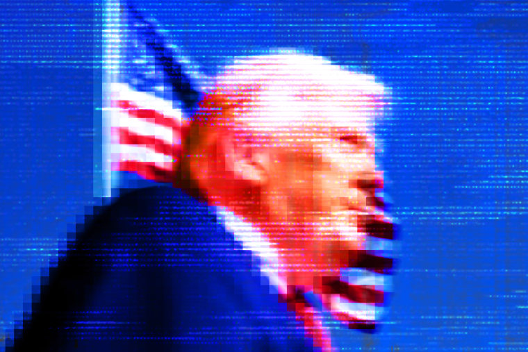 Distorted image of Trump 