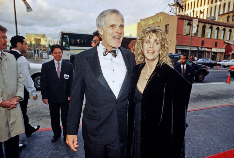 Ted Turner and Jane Fonda in Los Angeles in 1995.