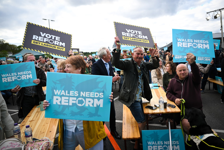 Reform UK Enter Final Week Of Welsh Election Campaigning With Visit To Merthyr Tydfil