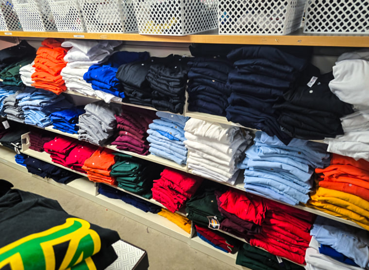 Clothes donated for the Sleep Safe Lot.
