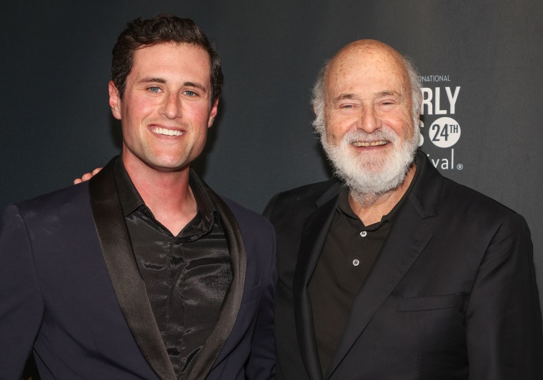 Jake and Rob Reiner at the Beverly Hills Film Festival in 2024.