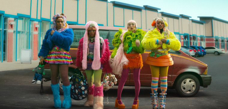 Naomi Ackie, Keke Palmer, Poppy Liu and Taylour Paige in "I Love Boosters."