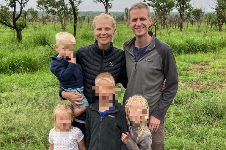 The Stafford Family. Photograph has been blurred by Serge News.