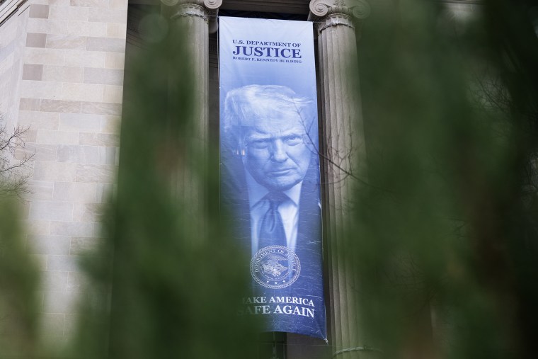 Donald Trump DOJ Banner