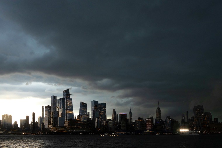 Thunderstorm Passes Through New York City