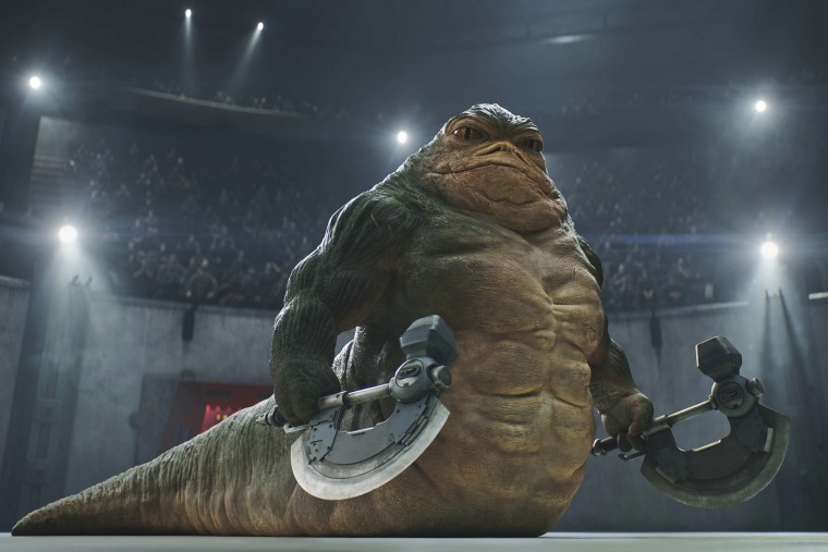 A scene from "The Mandalorian and Grogu"
