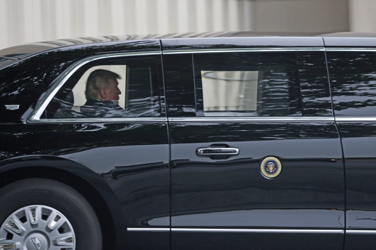 President Trump Travels To And From Walter Reed National Military Medical Center For Presidential Physical