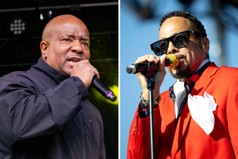 Young MC, left, and Morris Day both declined to participate after saying they learned the event was political in nature.