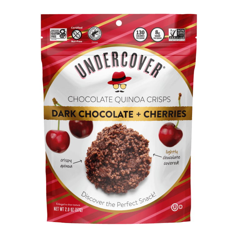 Undercover Chocolate Quinoa Crisps Dark Chocolate & Cherries