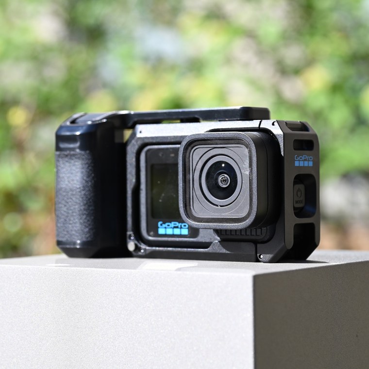 The GoPro Mission 1 Pro houses the brand’s camera cage and grip accessories.