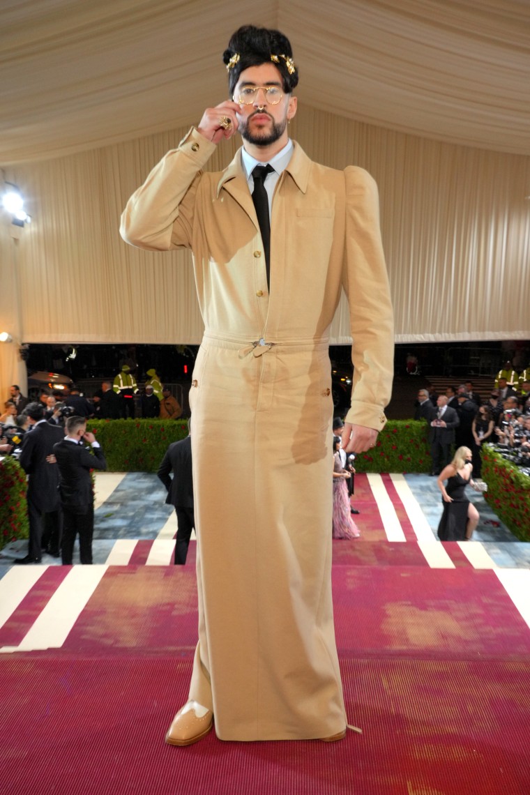 Bad Bunny no 2022 Met Gala em 2 de maio.