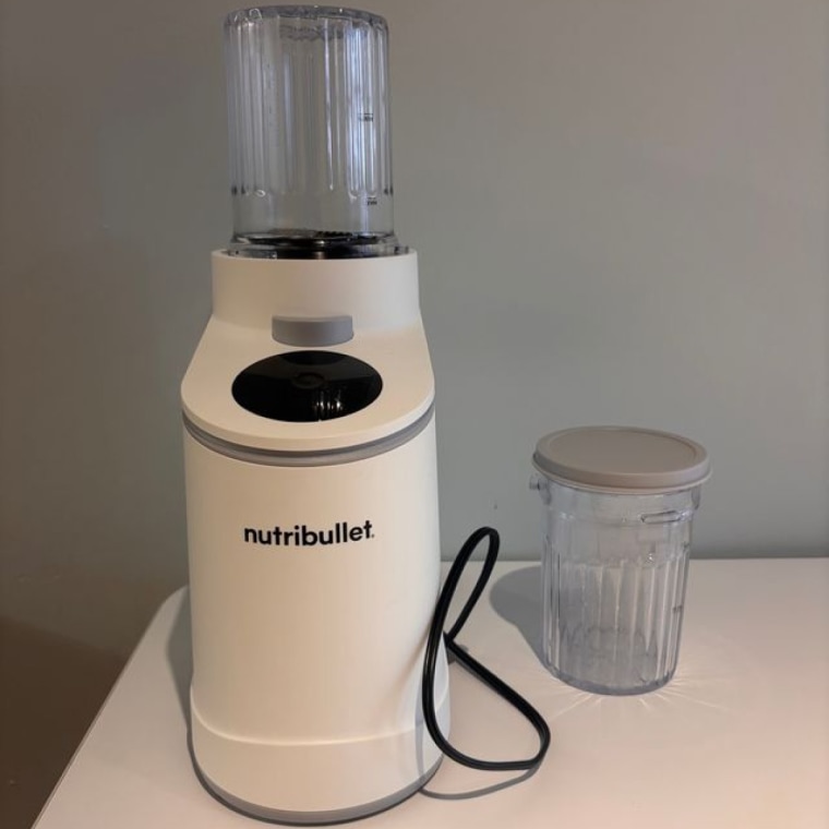 The Nutribullet Chill Ice Cream Maker on a table.