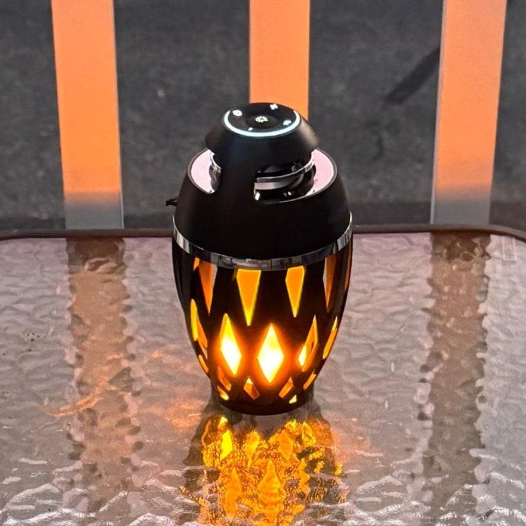 The warm lighting from this TikiTunes portable speaker was perfect for a chill night in the backyard.