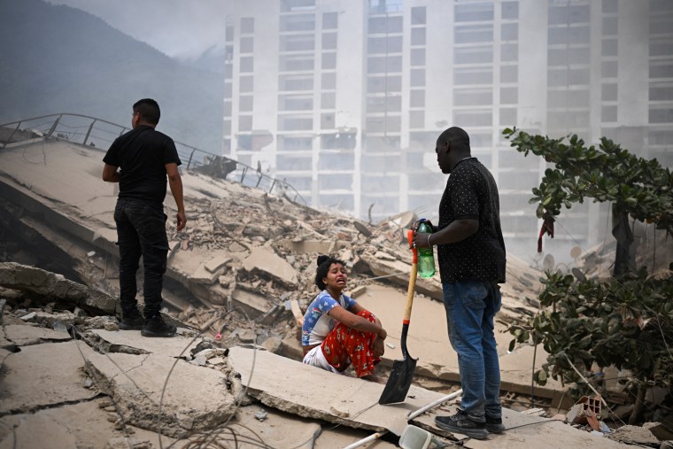 Aftermath of earthquakes in La Guaira