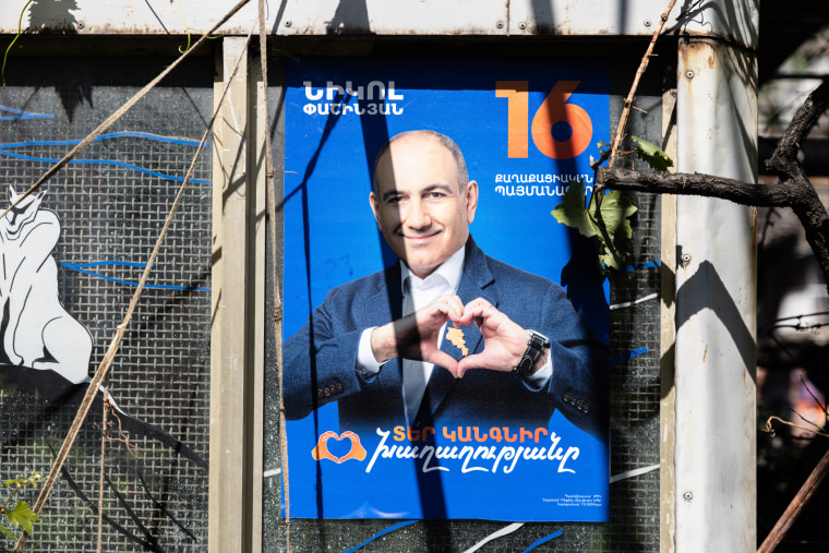 Campaign election flyer for current prime minister of of