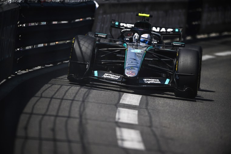 Andrea Kimi Antonelli of Italy driving the Mercedes AMG Petronas F1 Team W17 on track