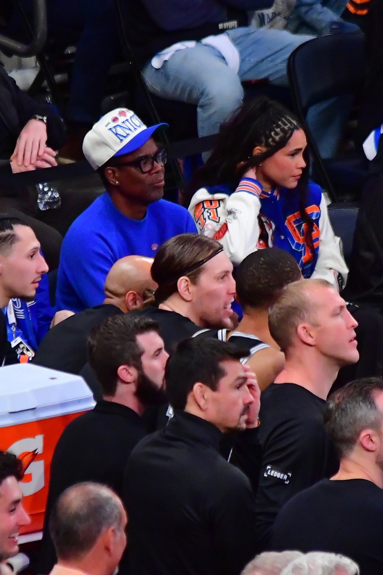 Chris Rock attends the game between the San Antonio Spurs against the New York Knicks.
