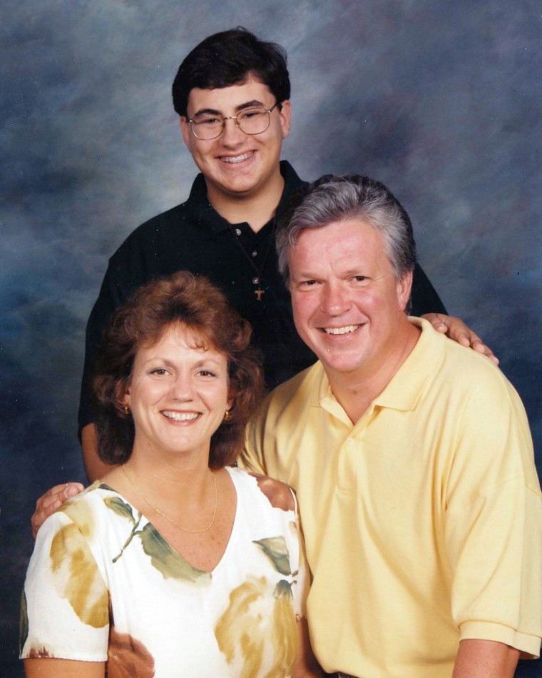 Joseph with his parents Mary Ellen Lukezich and her late husband, Thomas Laedtke.