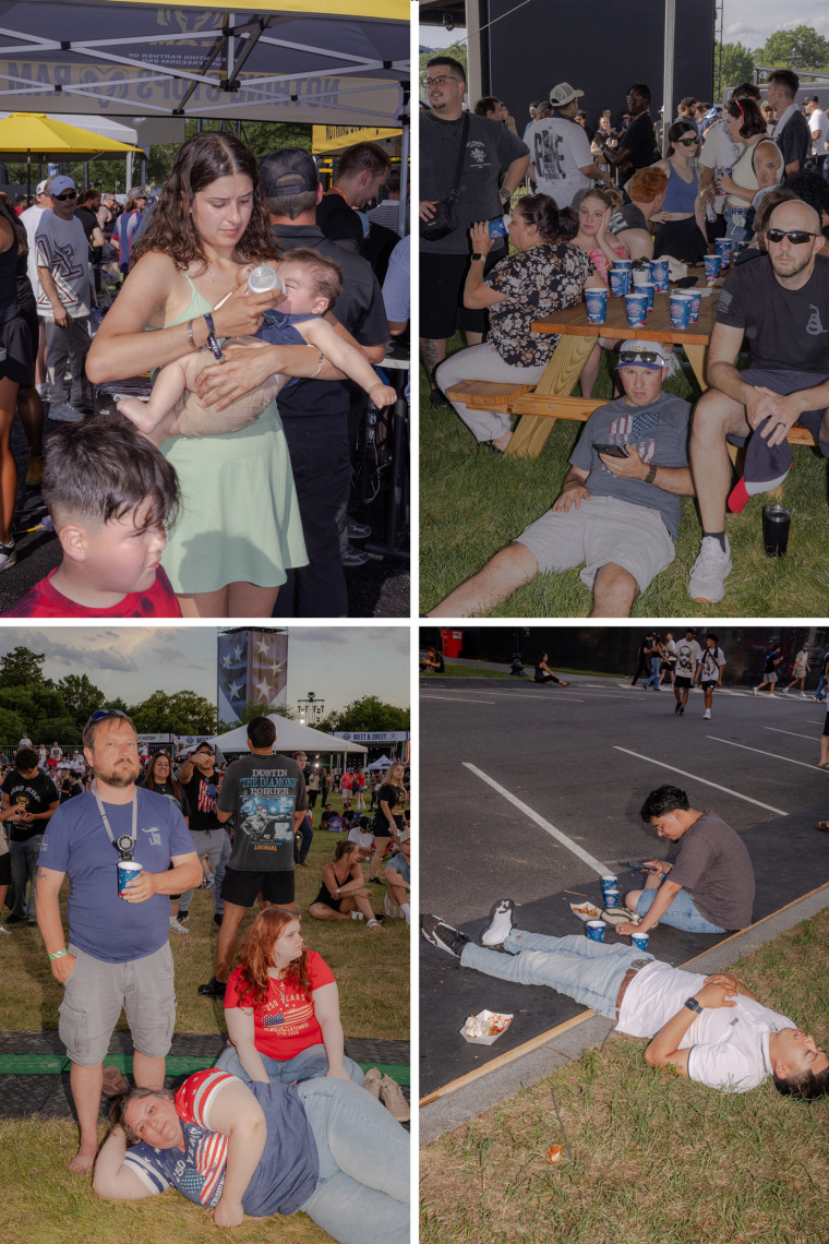 One day prior to UFC Freedom 250, fans attended an event at The Ellipse that included a ceremonial weigh-in for the fighters. Temperatures in the afternoon reached 90 degrees Fahrenheit.