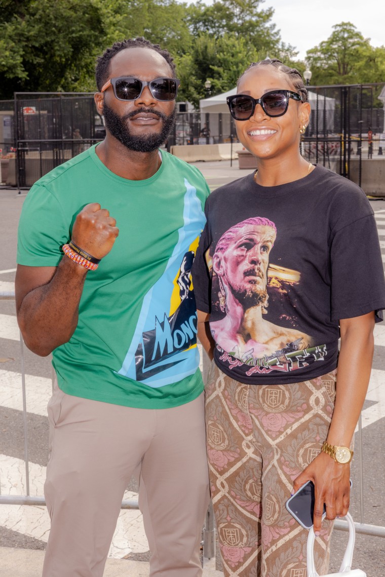 “I want to get a chance to see (Sean) O'Malley breathe the same air,” said Desiree Jones, of Maryland. Akawsi Mensah, also of Maryland, said: “This is like life-changing. America turns 250, UFC in DC. It's like I can't miss this for the world.”