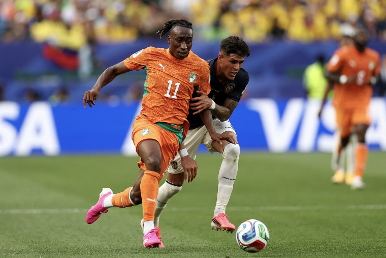 World Cup game action.