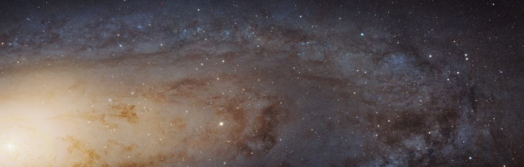A panorama of the Andromeda galaxy.
