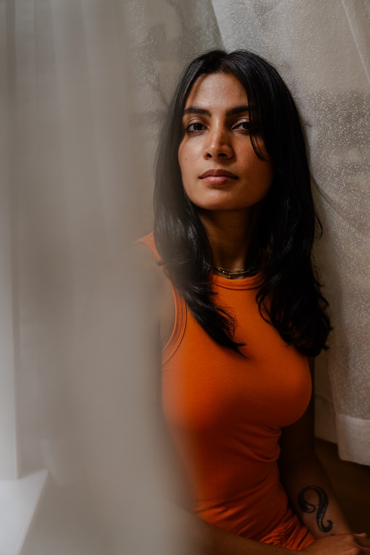 Veena at home in New York.