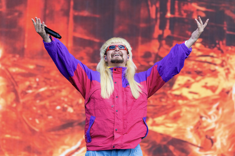 Oliver Tree performing onstage.