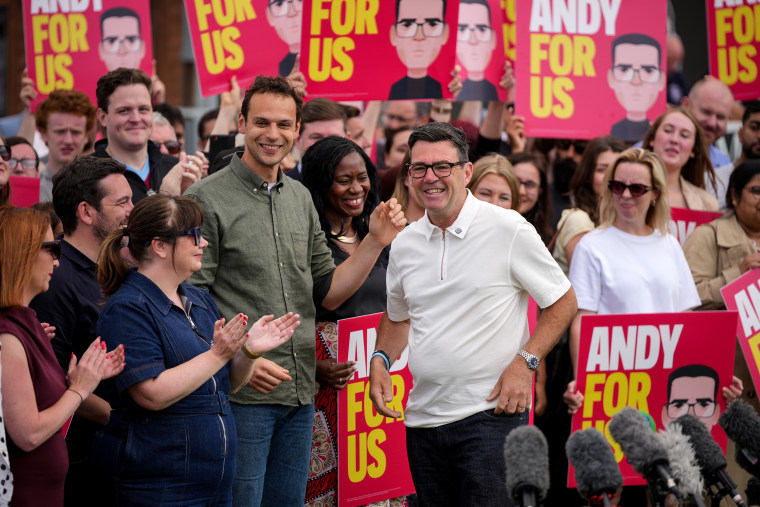 Andy Burnham Speaks In Makerfield After By-Election Victory